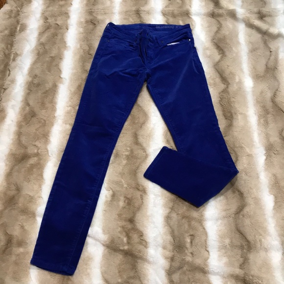 Blank NYC Pants - BlankNYC Blue Stretch Skinny Corduroy Pants